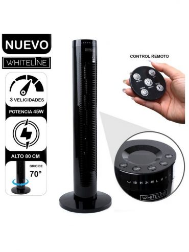 Ventilador de Torre Silencioso YF-T03214 3V 45W Control Remoto