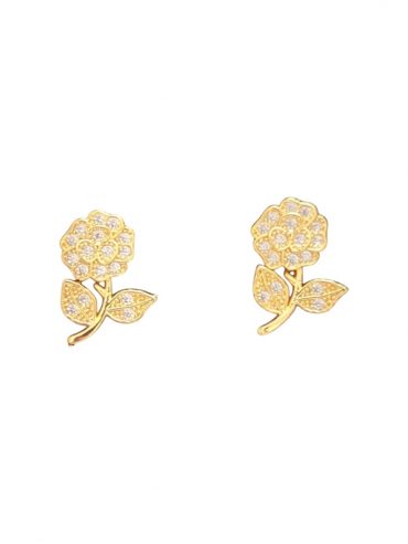 Aretes de acero con circones Girasoles